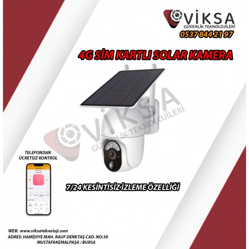 VK228 4G SOLAR PANELLİ MİNİ PTZ KAMERA (UBOX)