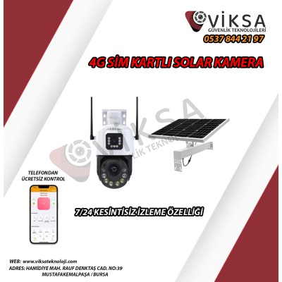 VK215 4G DUAL (İKİ) LENS 36X 60WATT 30Mah SOLAR PANELLİ PTZ