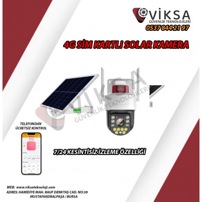 VK-214 4G (30X OPTİK ZOOM) SOLAR PANELLİ PTZ KAMERA (CAMHİPRO)