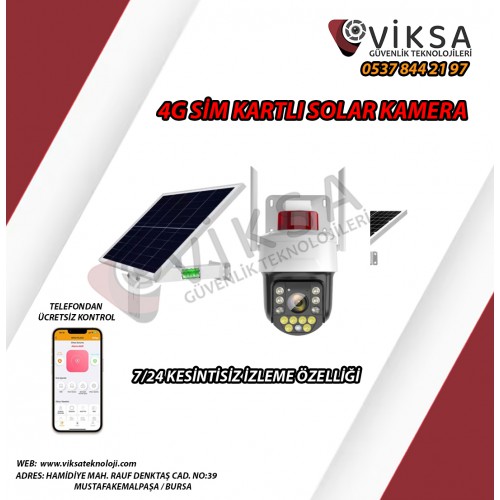 VK-214 4G (30X OPTİK ZOOM) SOLAR PANELLİ PTZ KAMERA (CAMHİPRO)
