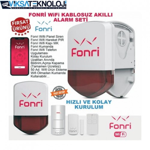 Fonri Wifi Akıllı Ev Alarm Sistemi fonri set