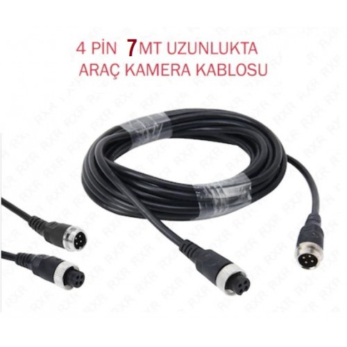 4 PİN ARAÇ VE MOBİL DVR KAMERA KABLOSU 7 Mt.
