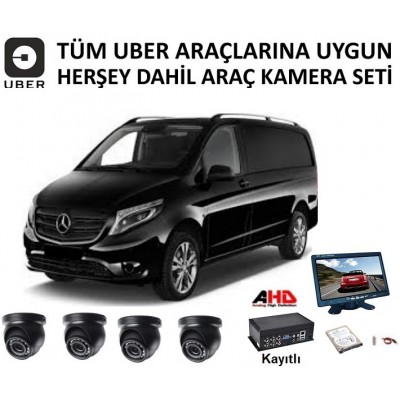 UBER Araçlarına Uygun Kayıtlı Araç Kamera Seti