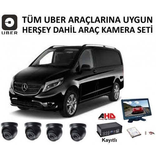 UBER Araçlarına Uygun Kayıtlı Araç Kamera Seti